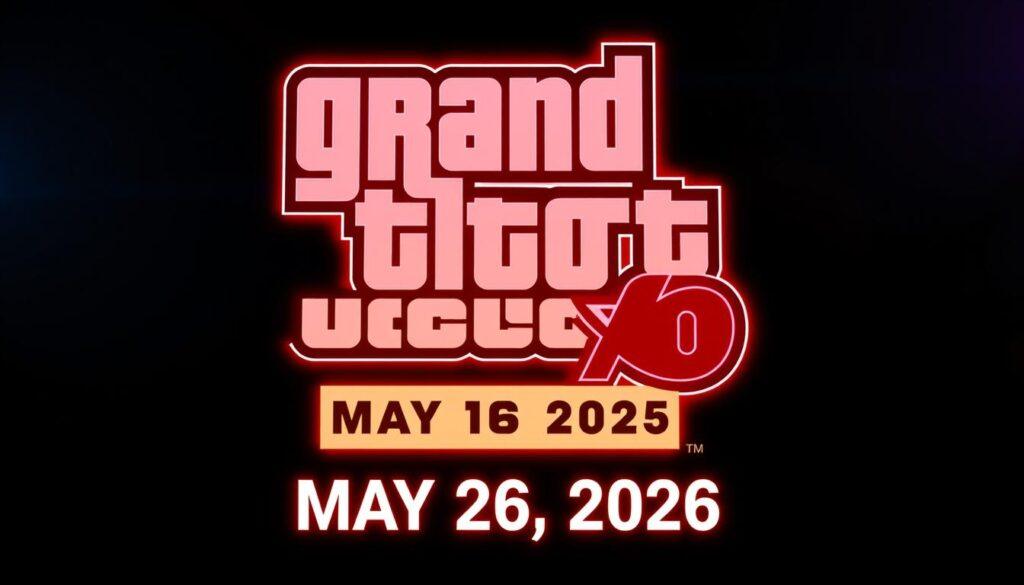 Logotipo oficial de GTA 6 com a data de lançamento em maio de 2026 Logotipo oficial de GTA 6 com a data de lançamento em maio de 2026